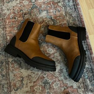 American Eagle AE Chelsea Boot Size 10 Brown Vegan Leather 041 1414 5996-249